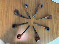 Vintage Tobacco Pipe Smoking Lot From Estate 8 Pipes W/ Stand, Variety of Brands picture