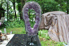 Tall 21.25'' Very Beautiful Super Excellent Quality Amethyst Geode Slice/Ring picture
