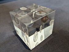 1967 Canadian Centennial 4 Coin Set Lucite Cube Paperweight picture