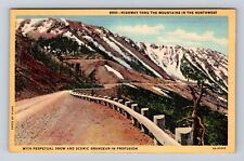 WA-Washington, Highway Through the Mountains in Northwest, Vintage Postcard picture