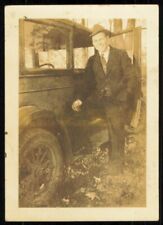 Vintage 1930s A Man with His Car Photograph picture