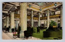 Salt Lake City UT-Utah, The Lobby, Hotel Utah, Advertise Vintage c1915 Postcard picture
