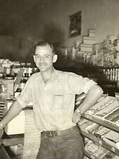 1D Photograph Handsome Attractive Man Portrait Interior General Store 1950's  picture