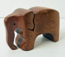 Handcrafted Vintage Wooden Elephant Statue picture