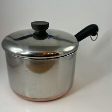 Vintage Revere Ware 3 Qt Sauce Pan Pot with Lid Copper Bottom Riverside CA picture