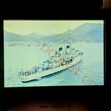 c1960s Italian Navy Glass Photo Slide Italy Destroyer Battleship Centauro Sea D4 picture