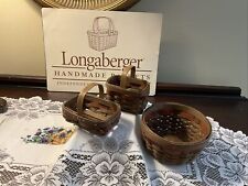 Longaberger RARE 2021 (Set of 3) 125th Anniversary Miniature Baskets-NEW picture