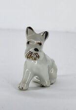 Vintage Miniature White Terrier Dog Porcelain Figurine Marked “Japan” picture