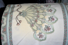 Vtg Louis Nichole Pompadour Pillowcase(1) Standard Percale Lace Fans picture
