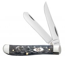 Case xx Knife Mini Trapper Pocket Knives Worn Jigged Gray Bone CS Steel 58414 picture