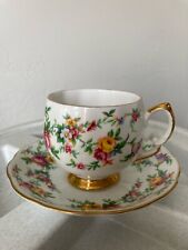Vtg Royal Vale Bone China Tea Cup and Saucer England Floral picture