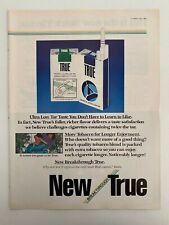 True Ultra Low Tar Cigarettes Vintage 1984 Print Ad picture