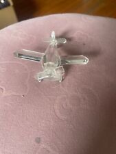 Swarovski Crystal Plane Figurine Gorgeous Clear Faceted 3” Marked picture