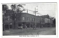 RPPC Webster NY Main Street East c. 1910 Postcard near Rochester New York picture