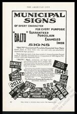 1916 Baltimore Enamel & Novelty Co Balto street sign variety pix trade print ad picture
