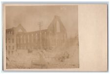 1908 Disaster Fire Rose Church From Library View Chelsea MA RPPC Photo Postcard picture