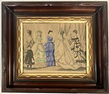Antique Victorian Walnut Wood Deep Picture Art Frame fits 10” x 8” Gold Ebony picture