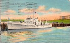 Postcard Fort Trumbell Coast Guard Base New London Connecticut CT 1954      T791 picture