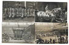 Lot of 4 RPPC Postcards United Kindom British Royalty Stage Coach Grooms Palace picture