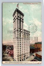 New York City NY-Times Building, Antique, Vintage c1907 Souvenir Postcard picture