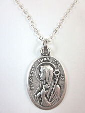 Ladies St Bridget ( Brigid ) Medal Necklace 20