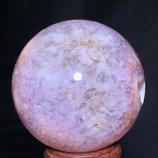 140g Natural Druzy Pink Amethyst Sphere Ball Quartz Crystal Reiki Stone picture