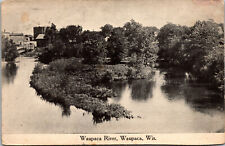Vtg 1920s Waupaca River Waupaca Wisconsin WI Postcard picture