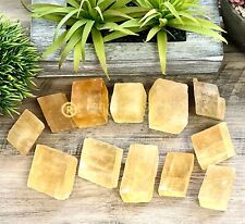 Wholesale Lot 3 Lbs Natural Honey Calcite Cubes Crystal Nice Quality Healing picture