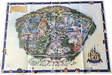 Disneyland 50th Anniversary Souvenir Park Map 2005 Size 27