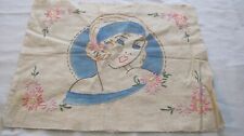 Vintage Art Deco Beauty Needlework Pillow Top? picture