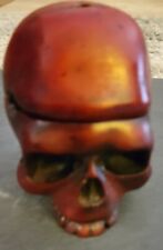 Skull Resin Cigarette Ashtray Head Decorative Incense Sticks Ash Tray Holder  picture