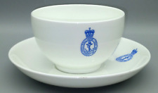 British Royal Navy Coalport 1955 Large Cup & Saucer Blue Fouled Anchor picture