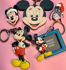 Disney vintage rubber keychain lapel pin Lot Mickey Mouse Rare picture
