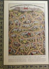 1948 COUNTRY FAIR COMIC TABLE GAME WILLIAM SPOONER VICTORIAN CHILD PRINT 28495 picture