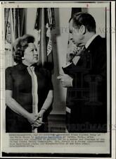 1971 Press Photo Appointee Catherine May Bedell & President Nixon Confer, D.C. picture