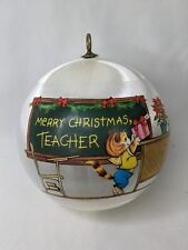 Vintage Hallmark Tree Trimmer Ornament Teacher 1980 Satin picture