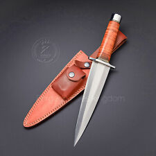 Rare Custom Handmade D2 Army Ranger Toothpick Dagger Stacked Leather Handle picture