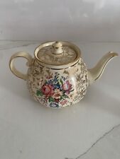 Vintage Gibsons Staffordshire Teapot,  Flowers Gold Trim picture