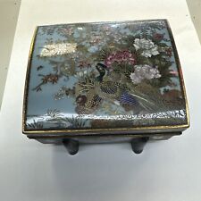 Antique  Japanese Inaba Gilt Cloisonne Enamel Shippo Box Rare picture