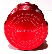 Keep Grindin' Best Herb Grinder, 2.5 inch, 5-Piece, Large Storage & Scraper Red picture