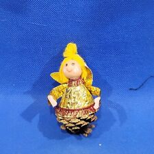 Vintage Christmas tree Pine Cone Girl Holiday Décor picture