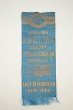 Antique 1899 Fireman's Association Silk Ribbon Rochester NY Whitehead & Hoag picture