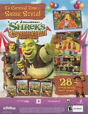Shreks Carnival Craze Party Games Y2K 2000S Vtg Print Ad 8X11 Wall Poster Art picture