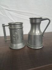 Pewter Shot Glass Toothpick Holder Cup Made in Italy Action picture