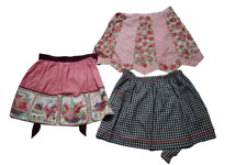 Lot of Three Vintage Half Aprons Cotton picture