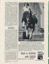 Magazine Ad - 1954 - DASH Dog Food - Doberman Pinscher picture