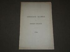 1896 ASSOCIATE ALUMNAE OF VASSAR COLLEGE ANNUAL REPORT & REGISTER - J 5224 picture