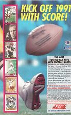 VINTAGE PRINT ADVERTISING SCORE TEAM GRIDIRON NFL Football  Trading Cards 1990 picture