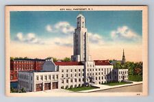 Pawtucket RI-Rhode Island, City Hall, Antique, Vintage Souvenir Postcard picture