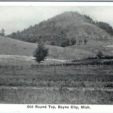 c1910s Boyne City, Mich. Old Round Top Hill Mound Litho Photo Postcard MI A158 picture